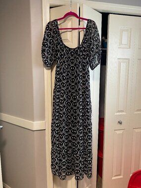 Dressed in LALA Happy Face Dress – Size L (Oversized Fit)